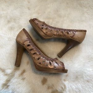 Charlotte Russe Faux Wood Heels